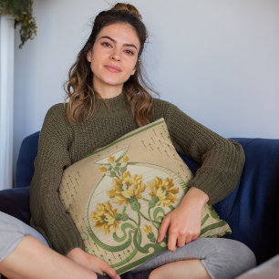 Grote Boeketten Gele Bloemen Medailles Home Deco Kussen