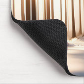 Grote bok in het winterbos muismat (Hoek)