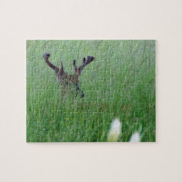 Grote bok in hoog gras legpuzzel