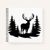 Grote bok onder pijnboom Vector  Notitieboek (Voorkant)