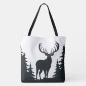 Grote bok tussen pijnbomen tote bag (Achterkant)