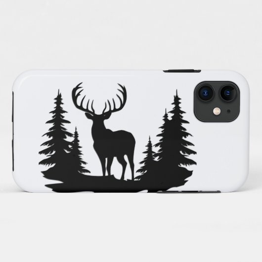 Grote bok tussen pijnbomen vector Case-Mate iPhone case (Achterkant (horizontaal))