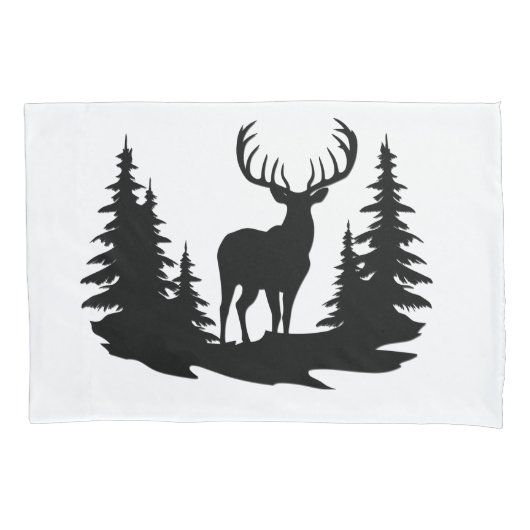 Grote bok tussen pijnbomen vector kussensloop (Voorkant)