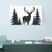Grote bok tussen pijnbomen vector spandoek (Beurs)