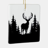 Grote bok tussen pijnboom Vector  Keramisch Ornament (Rechts)