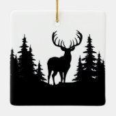 Grote bok tussen pijnboom Vector  Keramisch Ornament (Achterkant)