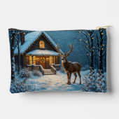 Grote bok's besneeuwde kerstbezoek etui (Achterkant)
