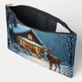 Grote bok's besneeuwde kerstbezoek etui (Open)
