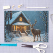 Grote bok's besneeuwde kerstbezoek tissuepapier (Craft)