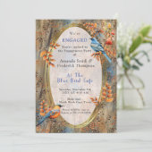 Grote bomen, Herfstbladeren & Blauwvogels. Kaart (Staand voorkant)