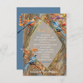 Grote bomen, Herfstbladeren & Blauwvogels. RSVP Kaartje