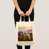 Grote boodschappentas met klokwerk olifant tote bag (Voorkant (product))
