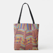 Grote boodschappenwinkel Canvas tas African Print (Achterkant)