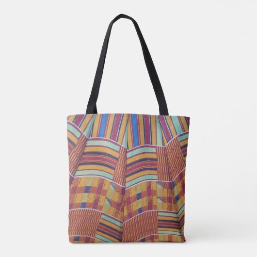 Grote boodschappenwinkel Canvas tas African Print (Achterkant)