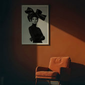 Grote boog: monochroom haute couture portret poster