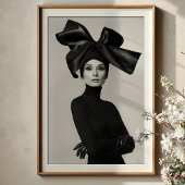 Grote boog: monochroom haute couture portret poster