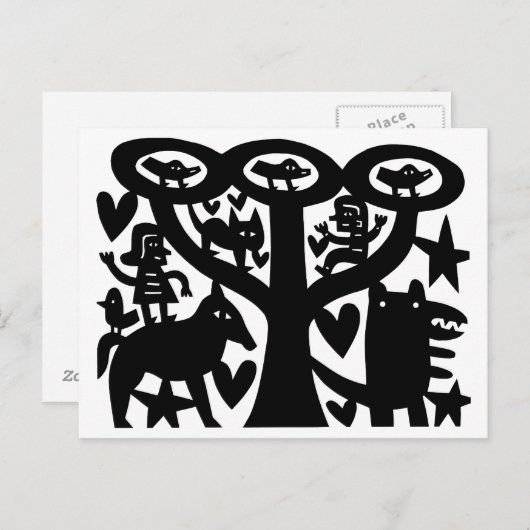 Grote boom briefkaart (Voorkant / Achterkant)