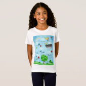 Grote boom en vliegende vogels t-shirt (Voorkant volledig)