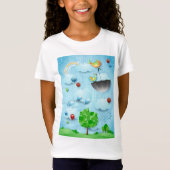 Grote boom en vliegende vogels t-shirt (Voorkant)