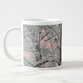 Grote boom in de sneeuw koffiekop