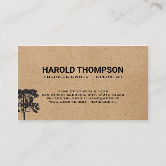 grote boom | Natuurlijke textuur achtergrond Visitekaartje (Achterkant)