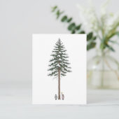 Grote Boom Ster Kerstkaart (Staand voorkant)