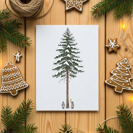 Grote Boom Ster Kerstkaart
