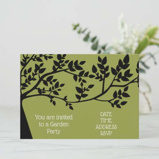 Grote boom Tuin partij functie Kaart (Staand voorkant)