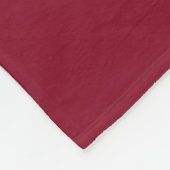 Grote bordeauxrode fleece deken (Hoek)