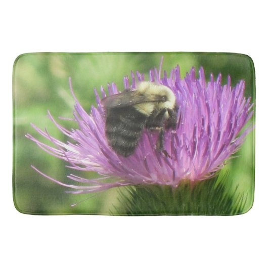 Grote borstelbei op de Thistle Bath Mat (Voorkant)