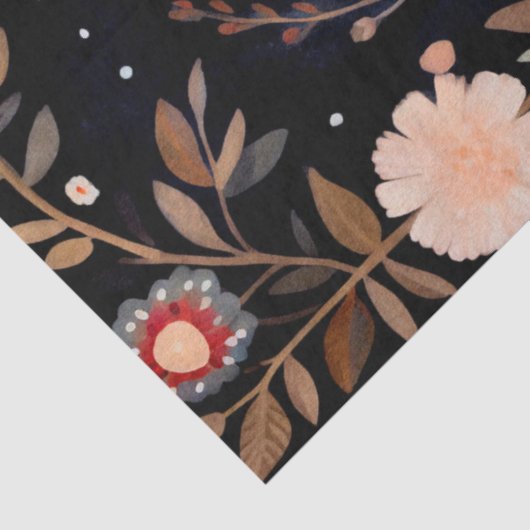 Grote Bos Beer Bloemen Decoupage Tissuepapier (Detail)