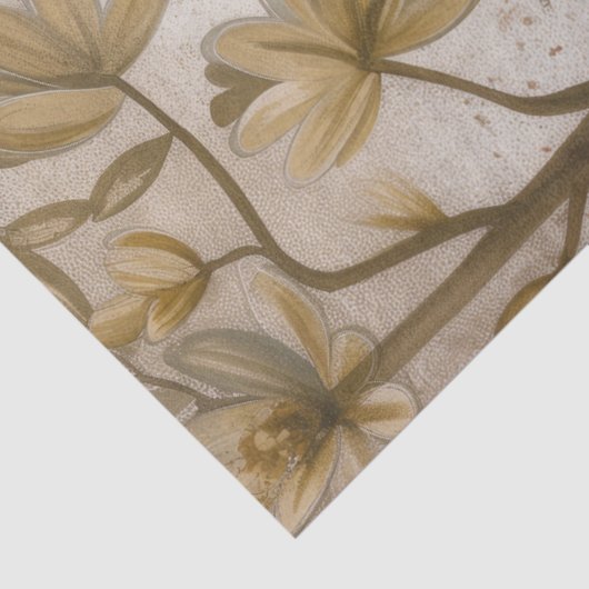 Grote Bos Bloemen & Konijn Decoupage Tissuepapier (Detail)