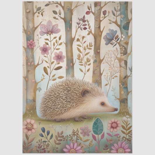Grote Bos Bloemen & Possum Decoupage Tissuepapier (Voorkant)