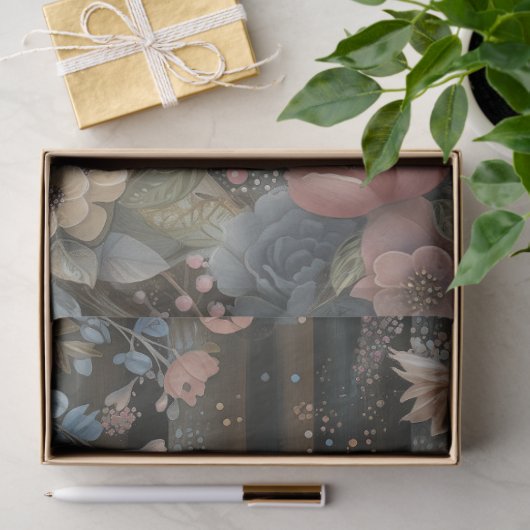 Grote Bos Bloemen & Wasbeer Decoupage Tissuepapier (Geschenk)