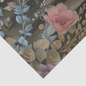 Grote Bos Bloemen & Wasbeer Decoupage Tissuepapier (Detail)