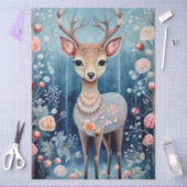 Grote Bos Fawn & Bloemen Decoupage Tissuepapier (Craft)