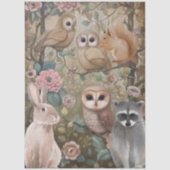 Grote Bos Wezens Bloemen Decoupage Tissuepapier (Voorkant)