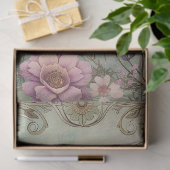 Grote bossen bloemen rendier decoupage tissuepapier (Geschenk)