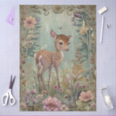 Grote bossen bloemen rendier decoupage tissuepapier (Craft)