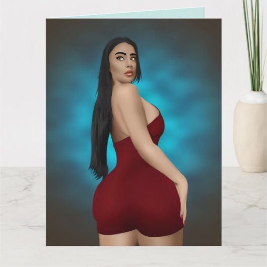 GROTE BOTTOM BEAUTY HAPPY BIRTHDAY BIG KAART (Voorkant)