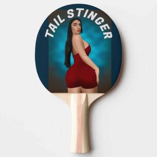 GROTE BOTTOM BEAUTY TAIL STINGER PINGT PONG PADDLE TAFELTENNISBATJE (Voorkant)