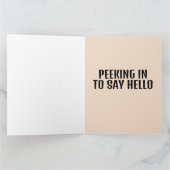 GROTE BOTTOMED VROUWENKUNST DIE ZEGT HALLO KAART (Binnen)