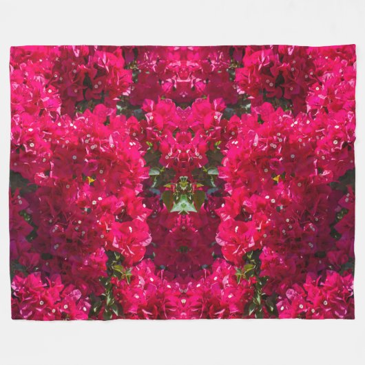 Grote Bougainvillea Fleece Deken (Voorkant (Horizontaal))