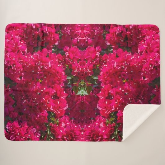 Grote Bougainvillea Sherpa Blanket Sherpa Deken (Voorkant (horizontaal))