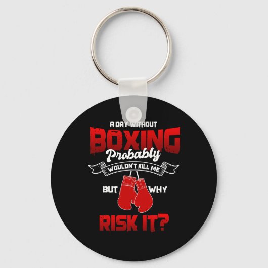 Grote boxing met sportbeugels met handschoenen Man Sleutelhanger (Voorkant)