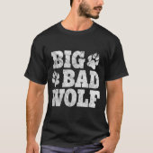 Grote Boze Wolf Kostuum Grappige Halloween T-shirt (Voorkant)
