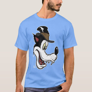 Grote Boze Wolf Vintage Cartoon Animatie vriend T-shirt