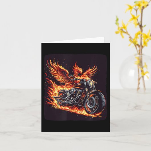 Grote brandende motorfiets voor jongens en meisjes kaart (Gele Bloem)