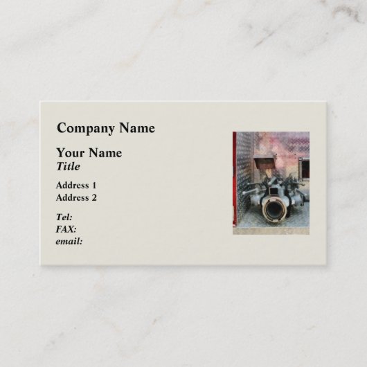 Grote brandslangkop visitekaartje (Voorkant)