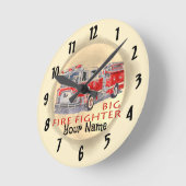 Grote brandweerlieden ronde klok (Hoek)
